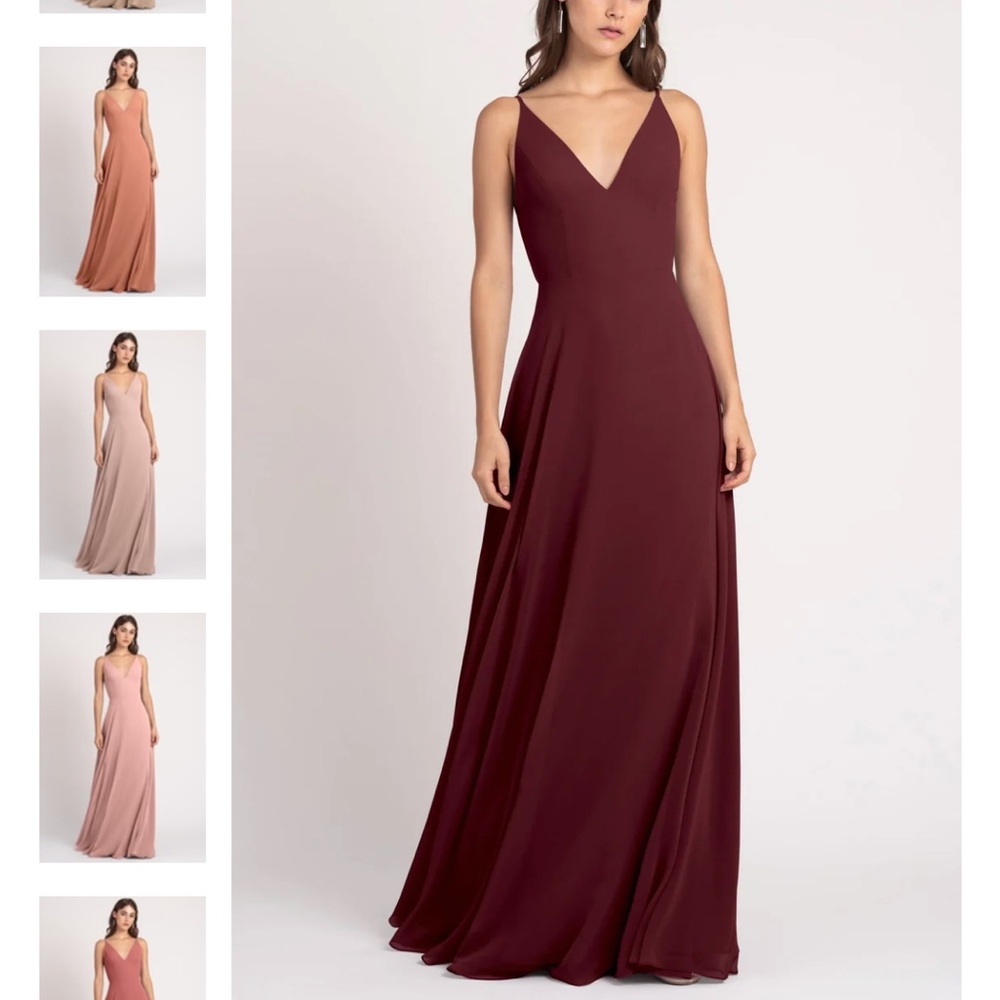 Jenny Yoo Bridesmaid Dress Dani, size 4, hibiscus